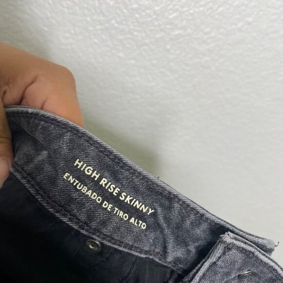 Universal Thread Womens Jeans Size 12 Gray Distressed High Rise Skinny Leg - Picture 4 of 16